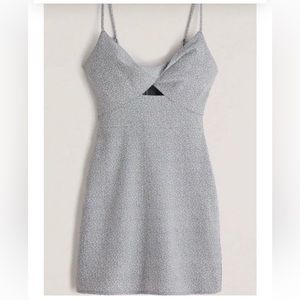 Abercrombie and finch front twist blue dress
